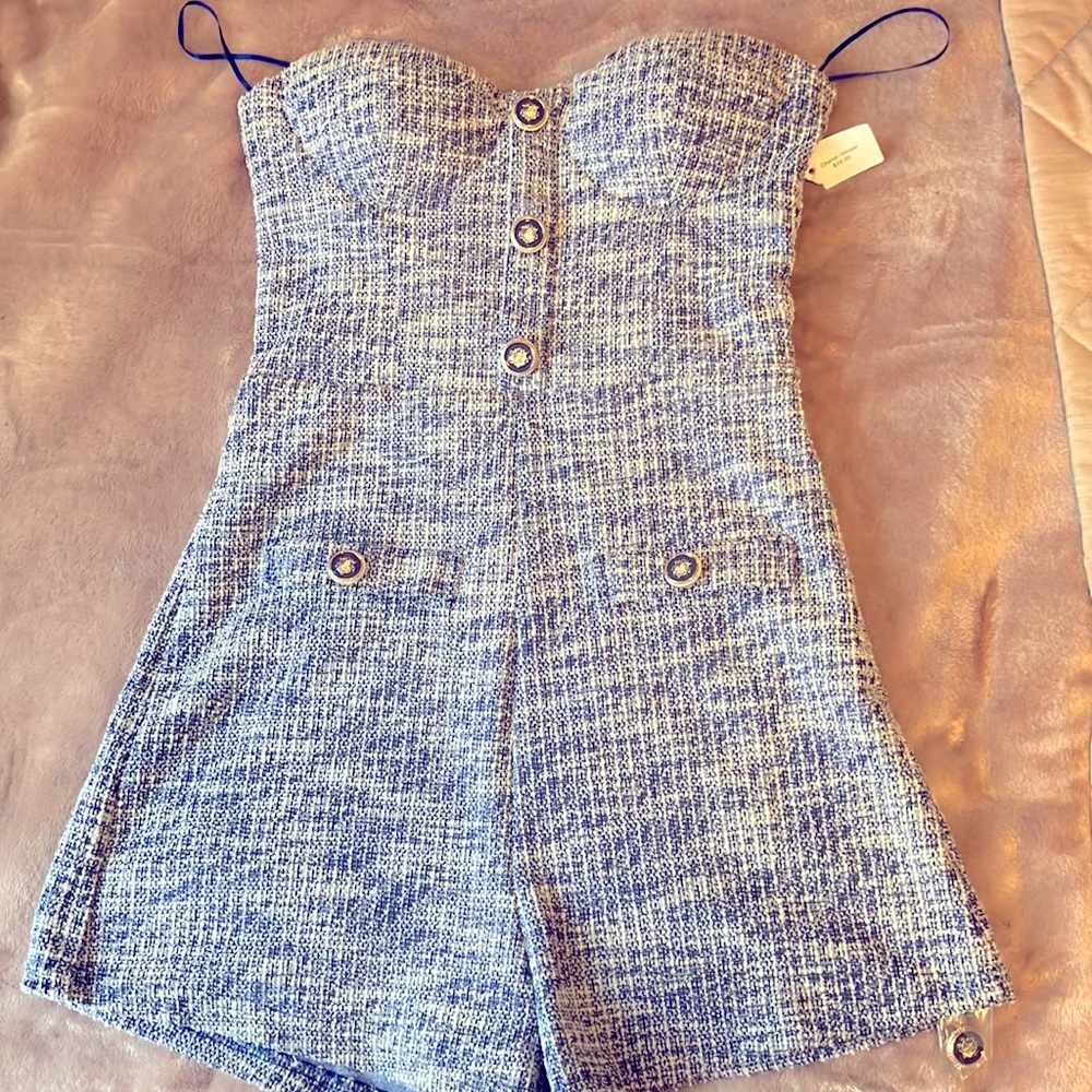 Beautiful Blue and White Romper